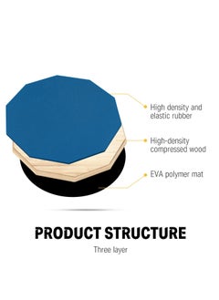 Generic Drum Practice Pad 8 Inches Silent Practice Drum Pad 2-Sided  - Blue  - Image 4