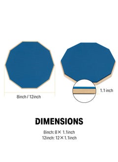 Generic Drum Practice Pad 8 Inches Silent Practice Drum Pad 2-Sided  - Blue  - Image 5