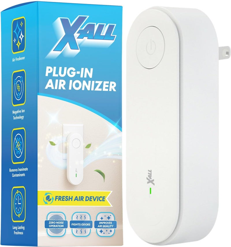 X-All Air Ionizer Mini Air Purifier - Plug-In Air Purifier for Bedroom, Home, Office - Freshens Air from Pets, Cooking, Trash, and Smoke - Image 1