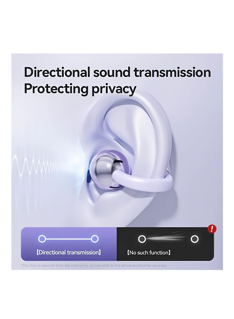 أبلينم سماعات أذن بمشبك خلفي مفتوح، سماعات رياضية لاسلكية بتقنية البلوتوث، علبة شحن لاسلكية مزودة بمؤشر LED للبطارية، سماعات رياضية مقاومة للماء، سماعات للجري (أسود). - Image 3