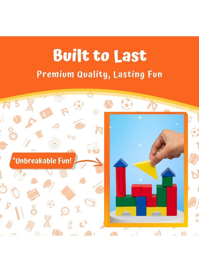 Skillofun Wooden Building Block Set, Inspire Creativity and Learning with 50 Vibrant Blocks - Enhance Hand-Eye Coordination, Fine Motor Skills, and Color Recognition for Toddlers and Kids Aged 1+ - Image 5
