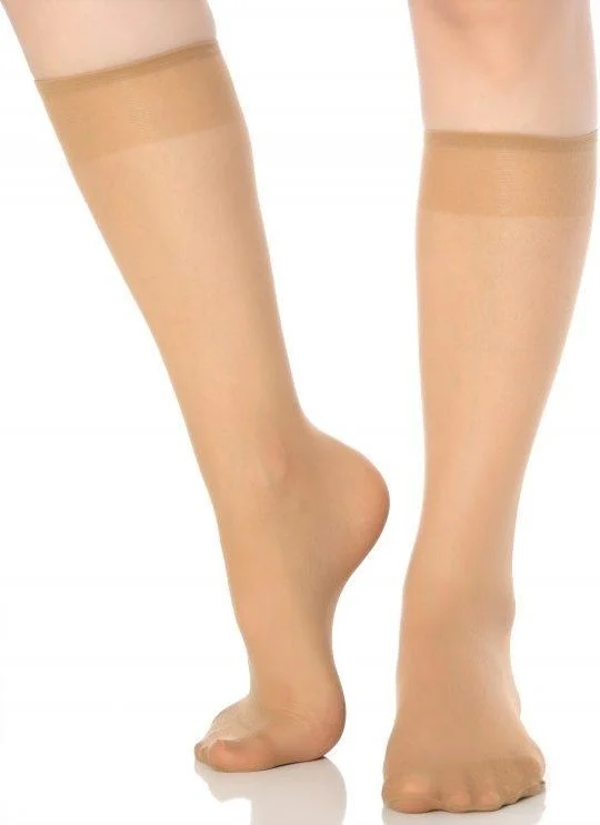 Dode Flora Desimo Women's 20 Den Matte Durable Thin Elastane Knee-Length Trousers Socks
