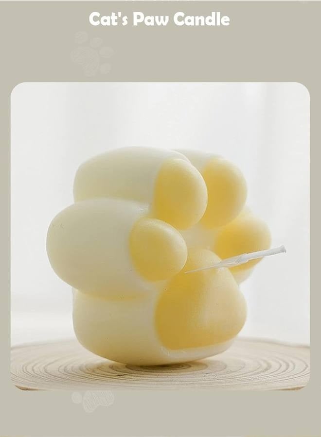 4PCS Cat Paw Shaped Scented Candle,100G Animal Aroma Soy Wax Decorative Candle for Table Photo Prop Birthday Gift,Prefect for Meditation Stress Relief Mood Boosting Bath Yoga - Image 5