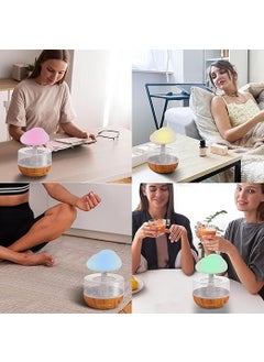 Bonira Bonira Humidifier for Home Cloud Rain Diffuser Snuggle Cloud Light Humidifier Raindrop Humidifier Relaxing Sound Mushroom Waterfall Lamp Essential Oil Diffuser for Home Office Rain Cloud  - Image 4