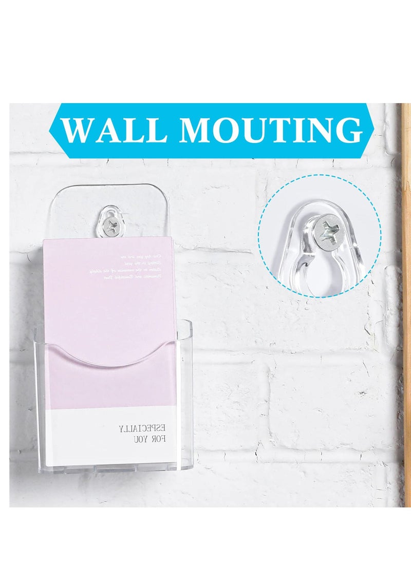 SYOSI - 5Pieces Acrylic Brochure Holder Stand Pamphlet Holder 4 Inch Clear Literature Holder Plastic Flyer Display Stand for Vendors, Trifold, Brochure, Menu, Magazine, Pamphlet, Booklets - Image 1