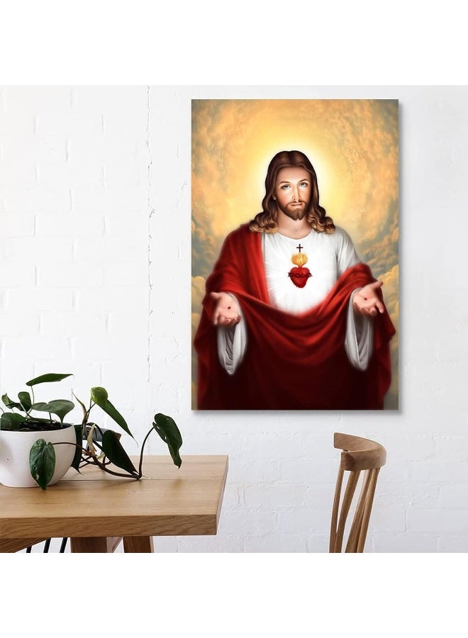 FireDeer Catholic Jesus Poster Print On Canvas Painting Christian God Pictures for Living Room No Frame - Image 3