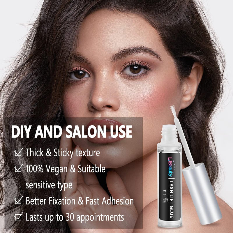 Libeauty Lash Lift Glue, Eyelash Adhesives, Eyelash Perm Glue Strong Sticky Eyelash Lifting Glue for Lash Perming or False Eyelashes Dissolves Quickly in Water - Image 4