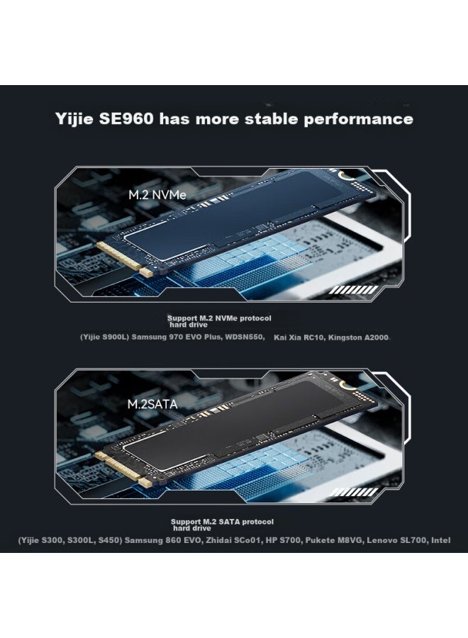 Eaget M.2 Nvme Protocol External Hard Drive Enclosure, Aluminum Shell, Type-c 3.2 Interface, Ssd External Enclosure, Laptop M2 Enclosure - Image 3
