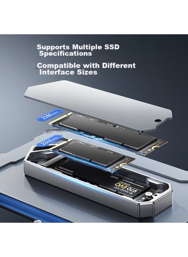 Eaget M.2 Nvme Protocol External Hard Drive Enclosure, Aluminum Shell, Type-c 3.2 Interface, Ssd External Enclosure, Laptop M2 Enclosure - Image 5