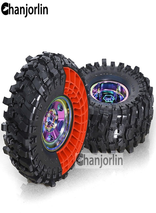 Chanjorlin 1.9 RC Silicone Rubber Insert Foam Soft Waterproof 108x42mm Fit 118-122mm 1/10 Crawler Wheels Tires for 1:10 Crawler Car Traxxas TRX4 Axial SCX10 Capra RXB10 RC4WD D90 TF2 Gen8 4PCS (Red) - Image 5