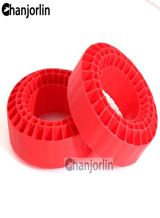 Chanjorlin 1.9 RC Silicone Rubber Insert Foam Soft Waterproof 108x42mm Fit 118-122mm 1/10 Crawler Wheels Tires for 1:10 Crawler Car Traxxas TRX4 Axial SCX10 Capra RXB10 RC4WD D90 TF2 Gen8 4PCS (Red) - Image 4