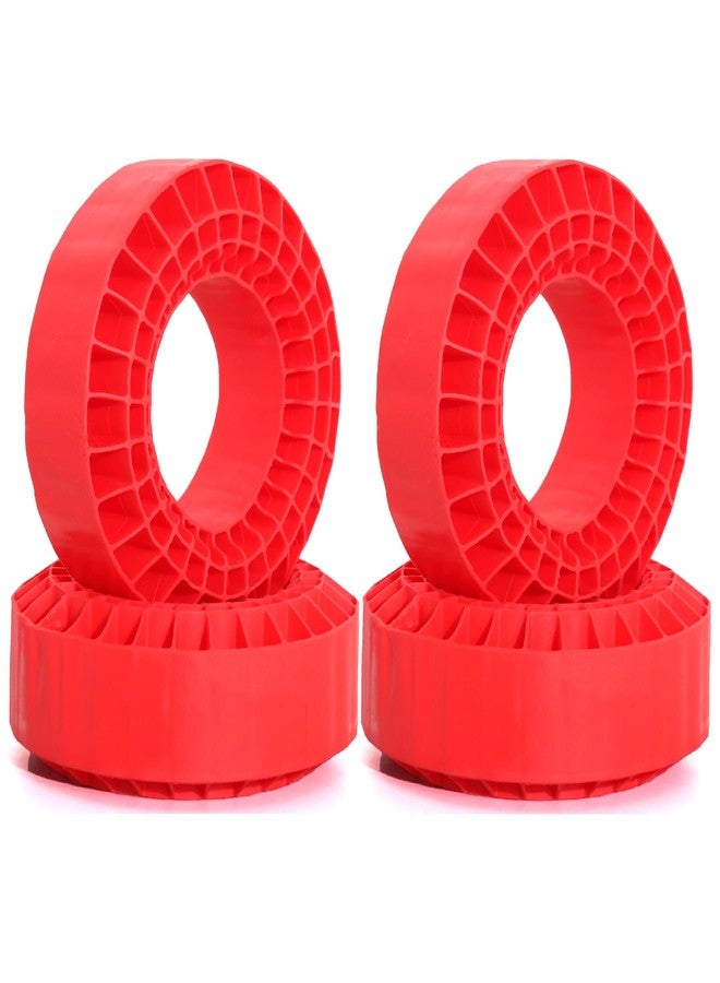 Chanjorlin 1.9 RC Silicone Rubber Insert Foam Soft Waterproof 108x42mm Fit 118-122mm 1/10 Crawler Wheels Tires for 1:10 Crawler Car Traxxas TRX4 Axial SCX10 Capra RXB10 RC4WD D90 TF2 Gen8 4PCS (Red) - Image 1