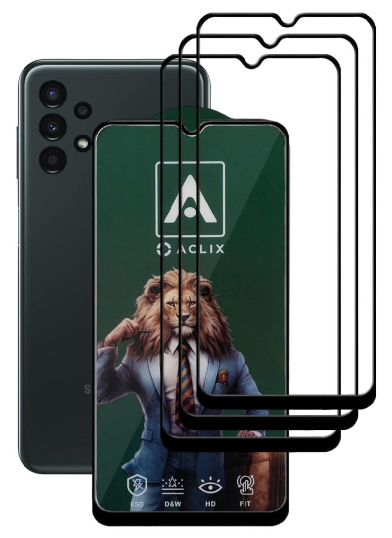 ACLIX 3 Pieces Antistatic ESD Dustproof Premium Quality High Definition Tempered Glass Screen Protector Designed For Samsung Galaxy A13 - Image 1