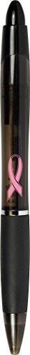 Zebra Pen Zebra Z-Grip MAX BOLD Breast Cancer Awareness Retractable Ballpoint Pen, Bold Point, 1.2mm, Black Barrel With Pink Ribbon, Black Ink, 24-Count - Image 2