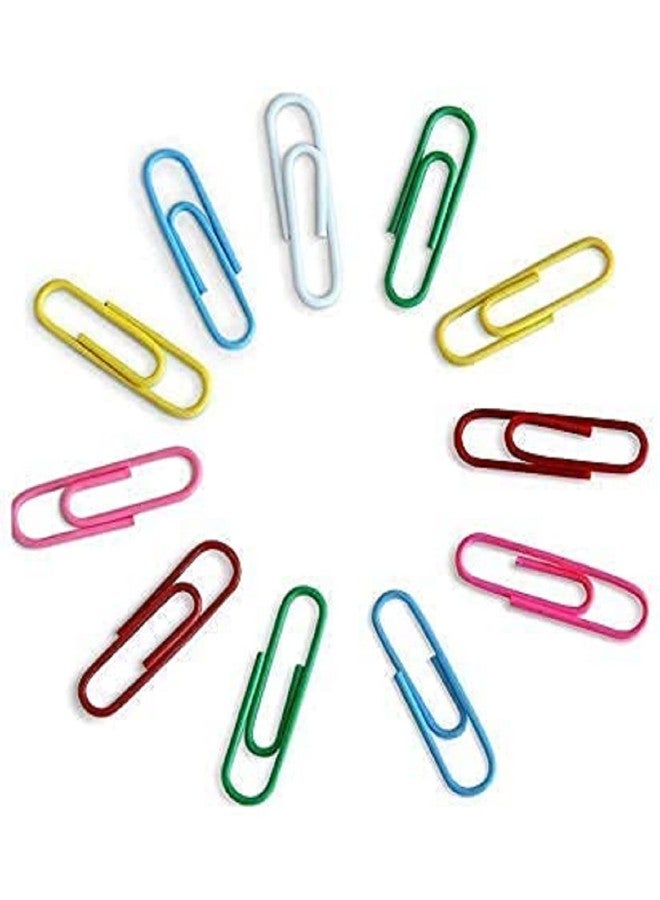 Peeplvalue عبوة بيبلفاليو من 500 مشبك ورق على شكل حرف U - مشابك ورق متعددة الألوان على شكل حرف U مناسبة للمكاتب والمنازل والمدارس والبنوك والمتاجر. الحجم: 28 مم - Image 2