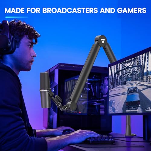 THRONMAX Boom Arm Stand THRONMAX S8 Mic Stand for Game Streaming and Broadcasting/Sturdy and Universal Mic Arm with 1/4“，3/8" to 5/8" Adapter，All-Metal and Fully Adjustable Mic Arm - Image 5