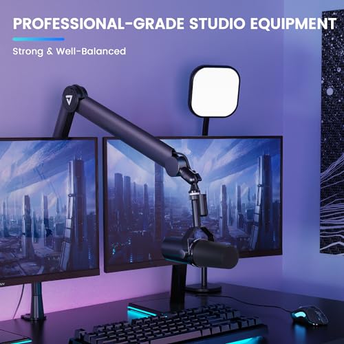 THRONMAX Boom Arm Stand THRONMAX S8 Mic Stand for Game Streaming and Broadcasting/Sturdy and Universal Mic Arm with 1/4“，3/8" to 5/8" Adapter，All-Metal and Fully Adjustable Mic Arm - Image 3
