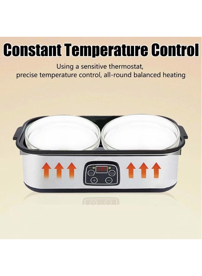 YQLIFE 2L Yogurt Maker with Two Containers for Larger Batches Yogurt Maker with Adjustable Time & Temp Control Probiotics Yogurt Maker Machine for Homemade Dessert - Image 5