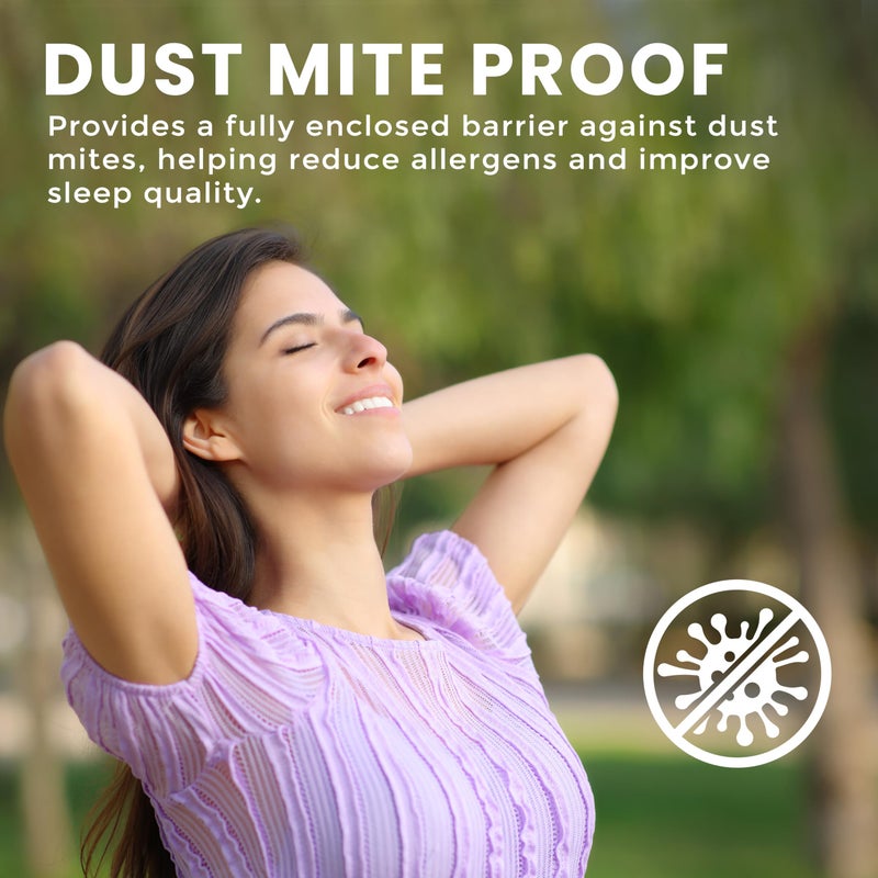 Utopia Bedding غطاء مرتبة مضاد للحشرات من يوتوبيا، غطاء مرتبة بسحاب مقاس كوين، عمق 10 بوصات، مضاد لعث الغبار من 6 جوانب للمرتبة - Image 5