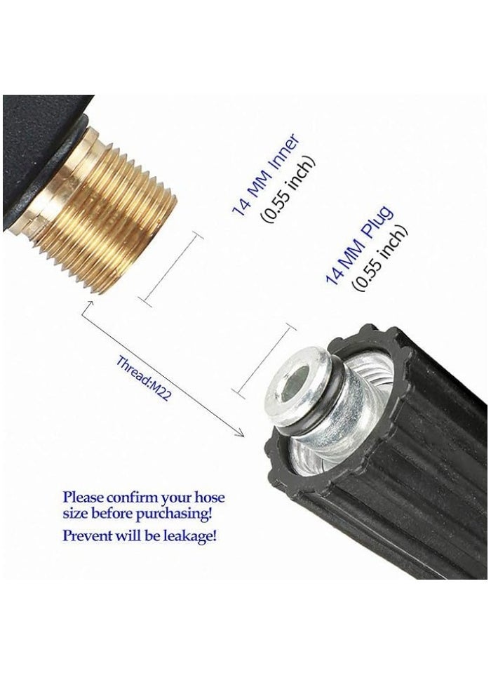 Generic High Pressure Washer Gun,3000 PSI Max with 5 Color Quick Connect Nozzles M22 Hose Connector 3.0 TIP  - Image 3