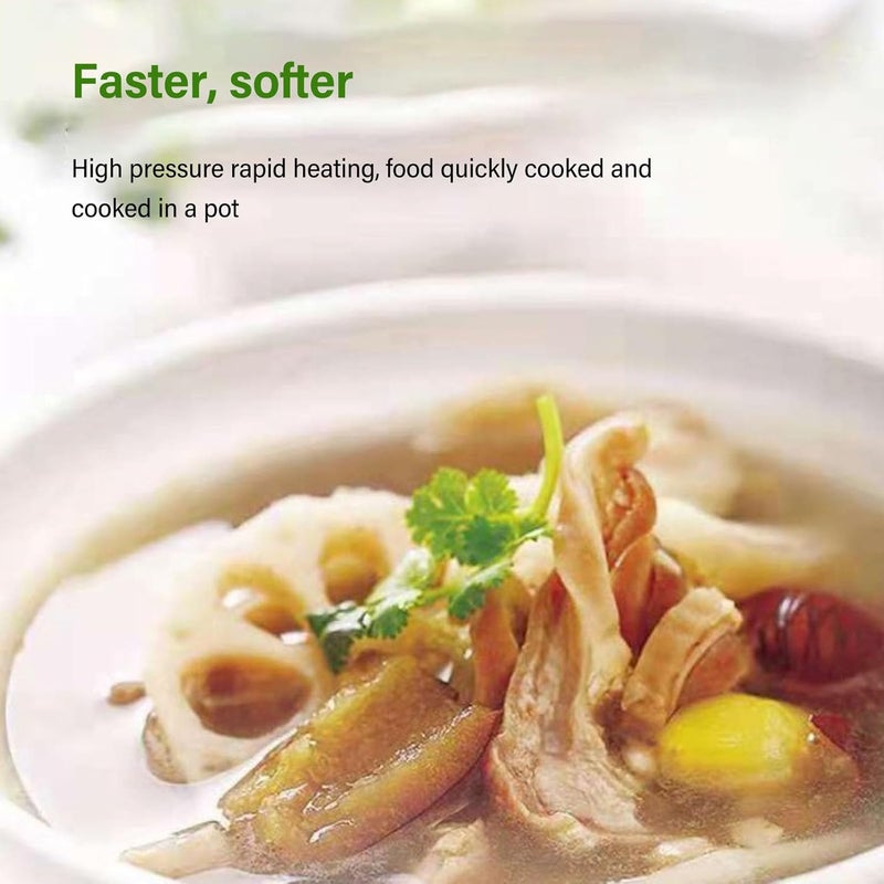Ejoyous Stainless Steel Mini Pressure Cooker, 3L/3.17Qt Pressure Pot for Rice Steaming and Soup Cooking with Slip Resistant Handle for Gas Induction Cooker - Image 4
