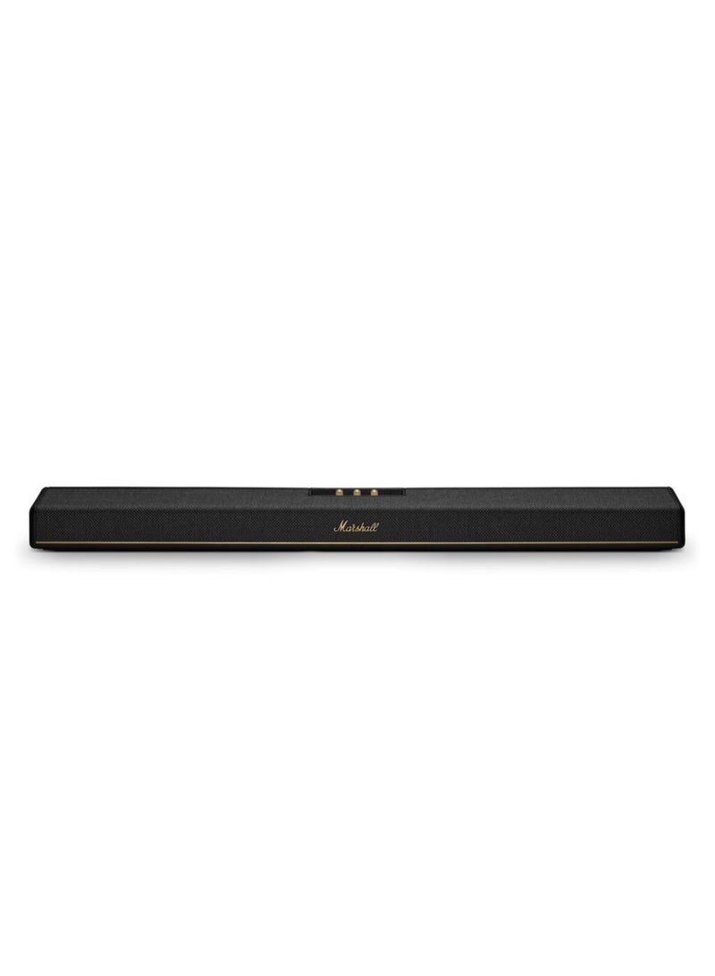 Marshall Heston 120 Dolby Atmos Soundbar – Immersive 3D Audio, Built-in Subwoofers, Multi-Wireless Connectivity, Integrated Music Services, Tactile Controls, Marshall App Compatible (Black) - Image 1