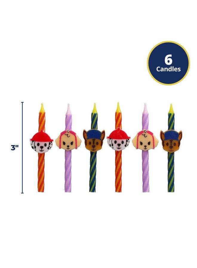 DecoPac PAW Patrol Birthday Cake Candles | 6 Birthday Candles for Cake Decorations, Red, Pink, Blue Candles Featuring Chase, Marshall, Skye | Cake Toppers for PAW Patrol Party - Image 3