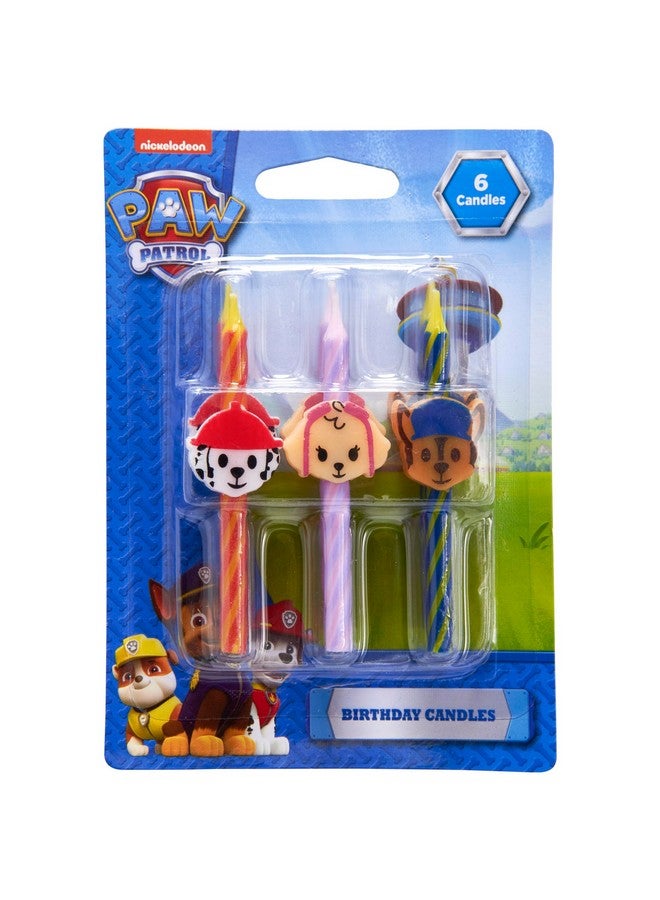 DecoPac PAW Patrol Birthday Cake Candles | 6 Birthday Candles for Cake Decorations, Red, Pink, Blue Candles Featuring Chase, Marshall, Skye | Cake Toppers for PAW Patrol Party - Image 4