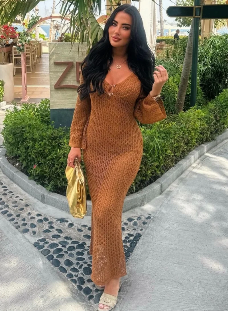 Itty Bitty Kinis Ziggy dress brown