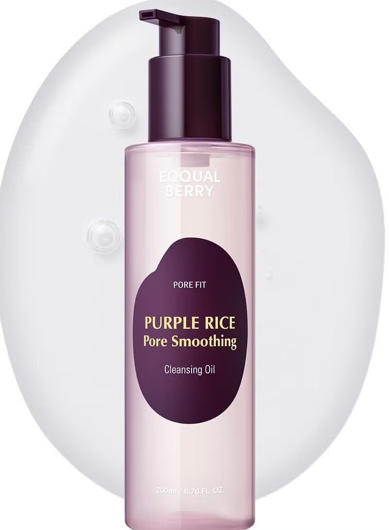 eqqualberry EQQUAL BERRY PURPLE RICE PORE SMOOTHING CLEANSING OIL 200ML - Image 1