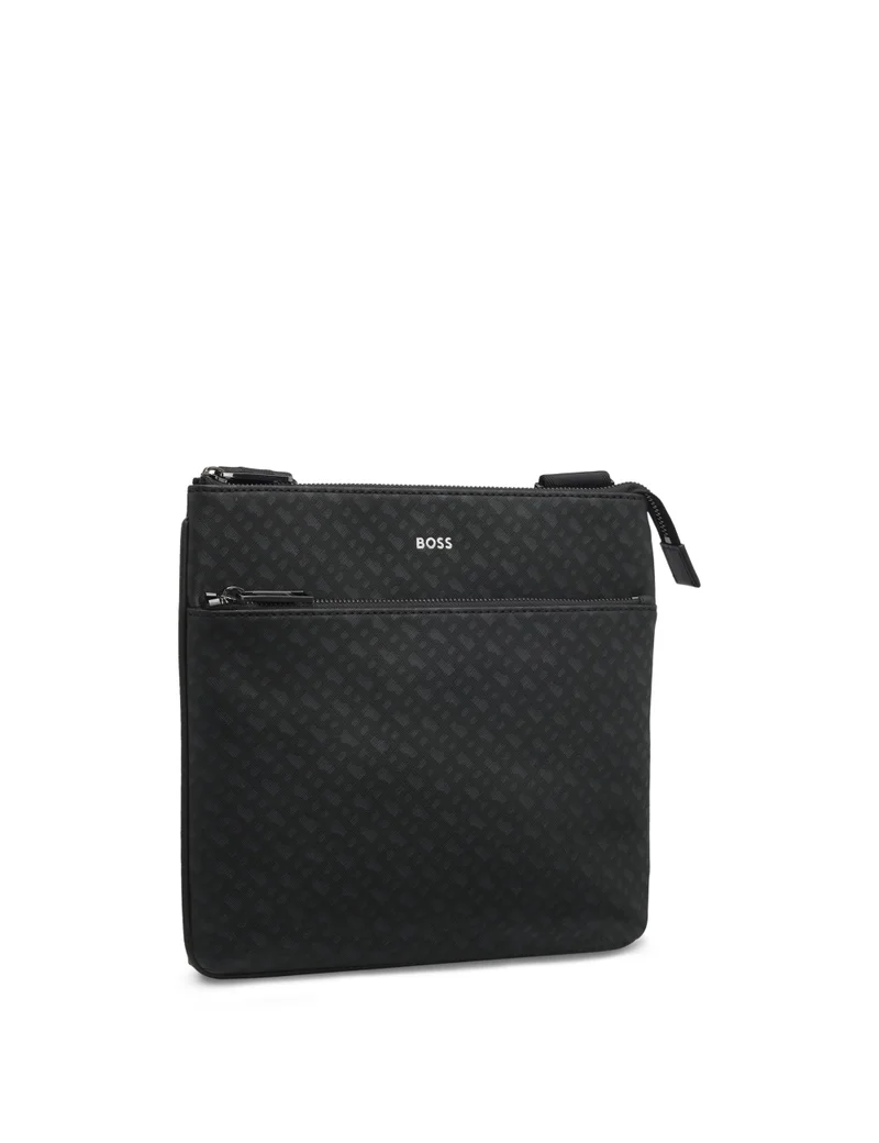 بوس Monogram envelope bag with foil-embossed logo