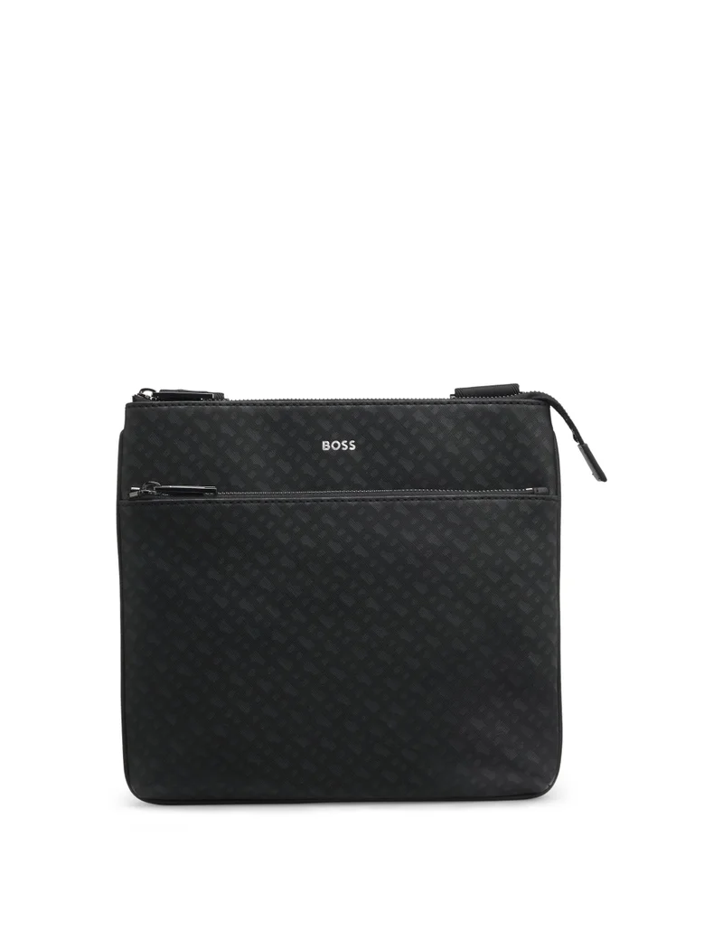 بوس Monogram envelope bag with foil-embossed logo