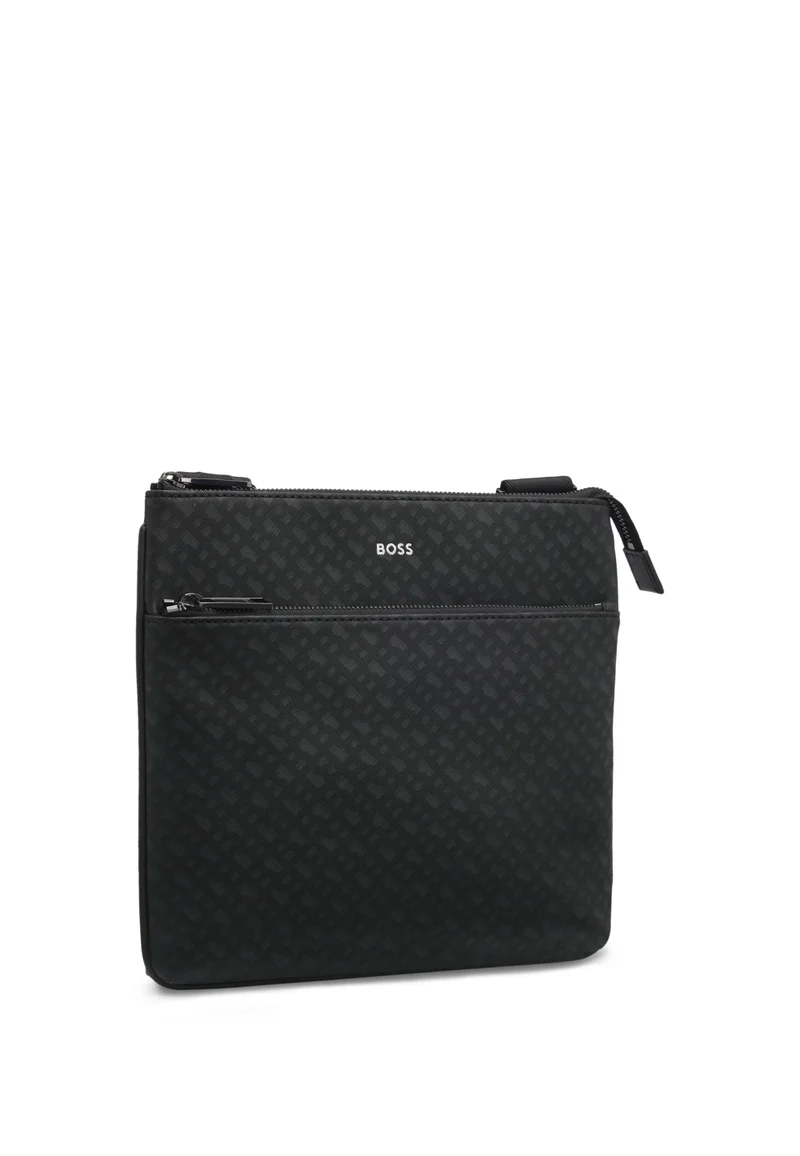 BOSS Monogram envelope bag with foil-embossed logo