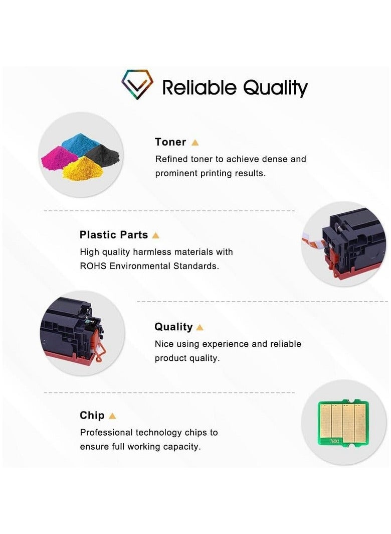 Compatible Toner Cartridges Replacement for HP CF410A 410X CF410X for Color LaserJet Pro M477fdw M477fnw M477fdn M452nw M377dw M452dn M452dw M477dw M477nw (Black Cyan Magenta Yellow, 4-Pack) - Image 5