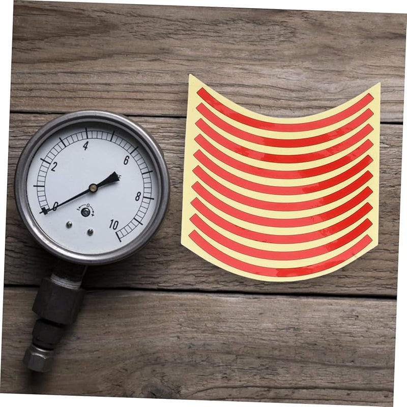 ملصقات مؤشر مقياس الضغط الملون 60 قطعة ملصقات لاصقة عاكسة أحمر أصفر أخضر - Image 5