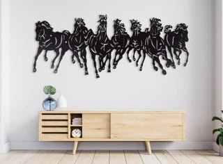 AVVIC MART The Art of Ingenuity 7 Horses Metal Wall Art Decor for Living Room and Bedroom 3D Big Size Seven Running Horses Vastu Frame for Home Decoration 3ft 15ft - pzsku/Z47C5C4123AB317525D63Z/45/1745820700/9a42ac0f-f7fb-4440-9280-4668dce070b8