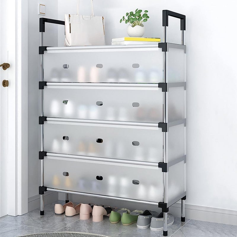 TMOHRA 5-Tier Shoe Rack with Dustproof Layer Covers Sturdy Holds up to 30-38 Pairs Space-Saving Shoe Organizer for Closet, Entryway, Bedroom, Durable Shoe Storage Shelf for Men, Women, Kids Shoes (5-Tier) - Image 1