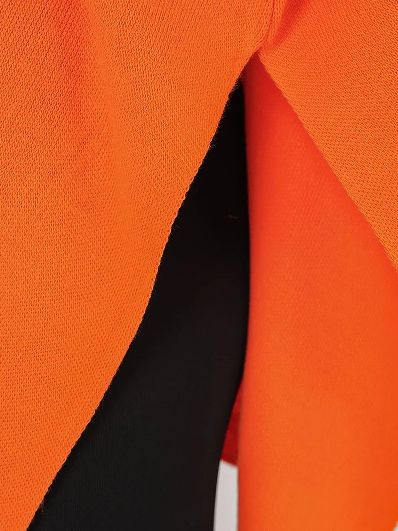 Big Dart Pumpkin Orange BDART Oversized Acrylic Crew Neck Jumper for Women | Best Price UAE