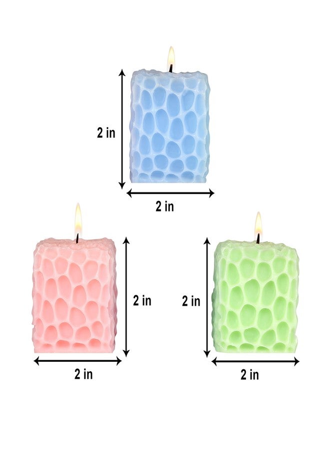 PROSPERRO LUMO شموع بروسبيرو لومو من باركاش بنمط خلية النحل || شمع البارافين || شموع معطرة || مجموعة من 3 قطع - Image 5