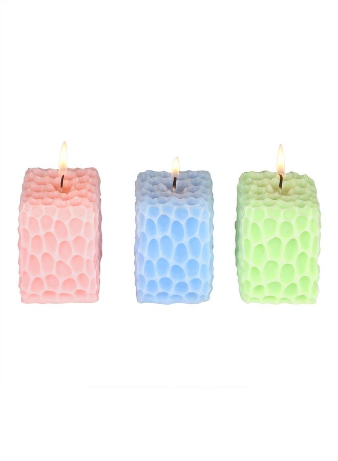 PROSPERRO LUMO شموع بروسبيرو لومو من باركاش بنمط خلية النحل || شمع البارافين || شموع معطرة || مجموعة من 3 قطع - Image 3