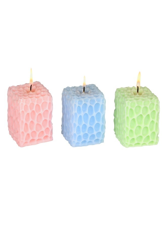 PROSPERRO LUMO شموع بروسبيرو لومو من باركاش بنمط خلية النحل || شمع البارافين || شموع معطرة || مجموعة من 3 قطع - Image 4