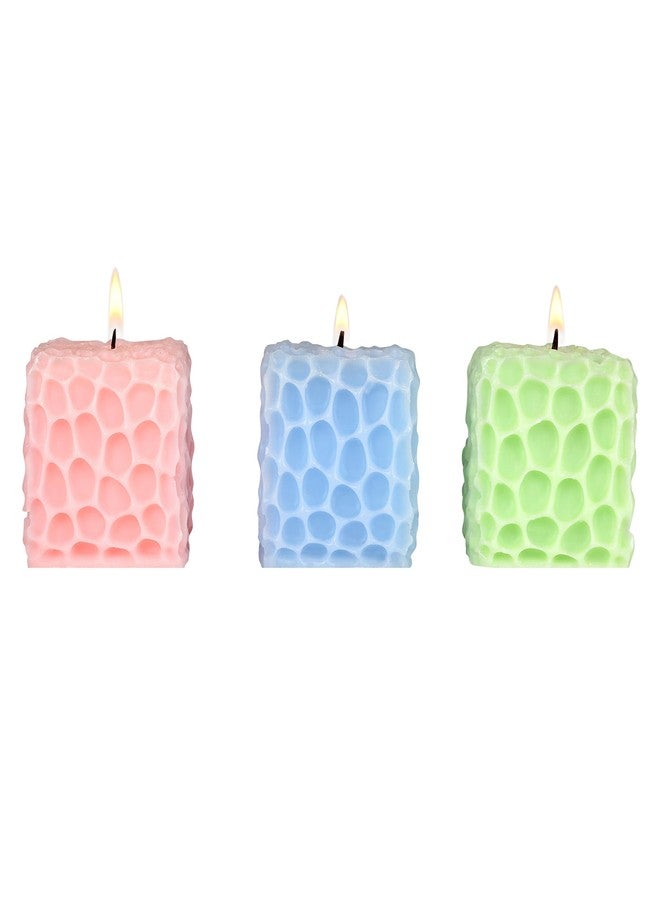 PROSPERRO LUMO شموع بروسبيرو لومو من باركاش بنمط خلية النحل || شمع البارافين || شموع معطرة || مجموعة من 3 قطع - Image 2