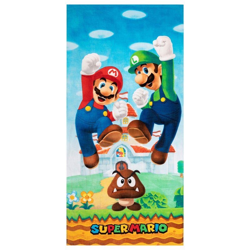 Franco Super Mario "Official Nintendo" Kids Super Soft Cotton Bath/Pool/Beach Towel, 58 in x 28 in - Image 5