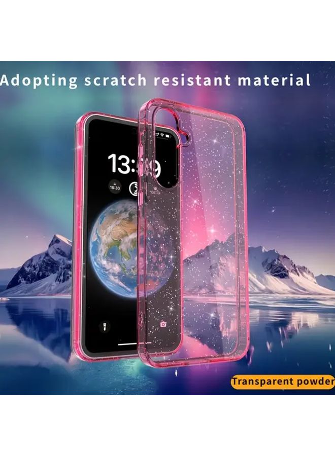 Sleek Ultra Thin Transparent Purple Shockproof Acrylic Phone Case For Samsung Galaxy A34 - Image 3