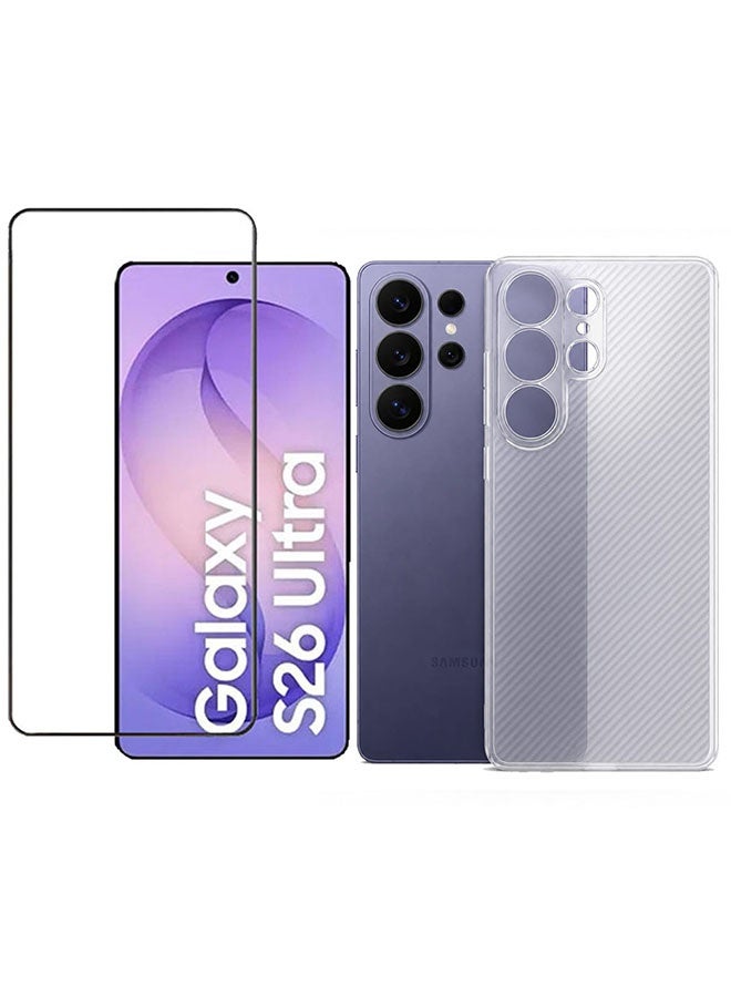 2 Pack  of Air Skin Line for Galaxy S26 Ultra Case Design Back Cover Sturdy Durable Ultra-Thin Case Drop Protection Cover Clear - White - Image 1
