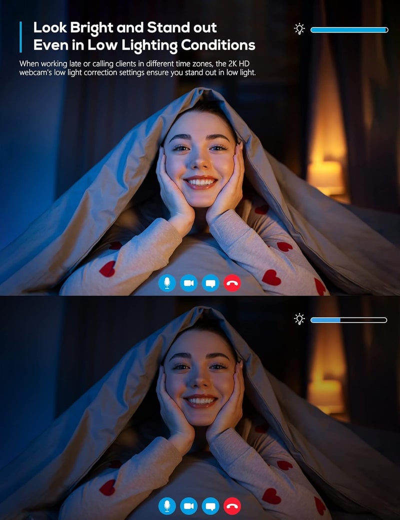 AIRHUG كاميرا ويب بدقة 2.2 كيلوبكسل بدون ميكروفون مزودة بغطاء خاص لحماية الخصوصية، كاميرا ويب USB قابلة للتوصيل المباشر بالكمبيوتر واللابتوب، كاميرا ويب بدون خاصية الصوت، زاوية رؤية واسعة 78 درجة، مناسبة للبث المباشر وعقد المؤتمرات، متوافقة مع تطبيقات سكايب (Skype) وزوم (Zoom) ويوتيوب (YouTube). - Image 5