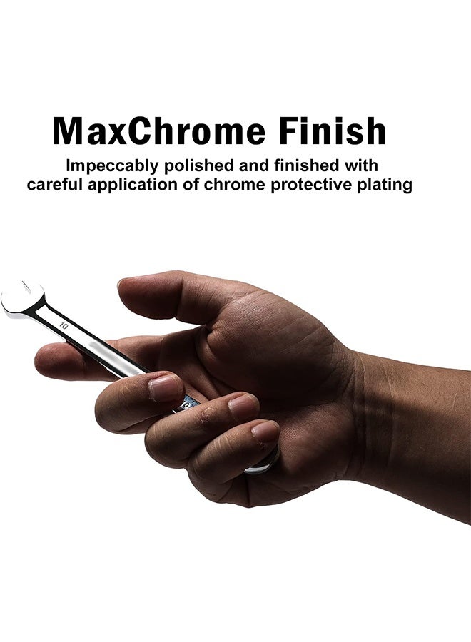 مفتاح ربط 10 مم، مفتاح تركيبي نقرات متري 10 مم، مفتاح حلزوني صناعي مع تصميم يحتوي على 12 نقطة، مفتاح ربط بأسنان 72، فولاذ كروم فانديم - Image 3