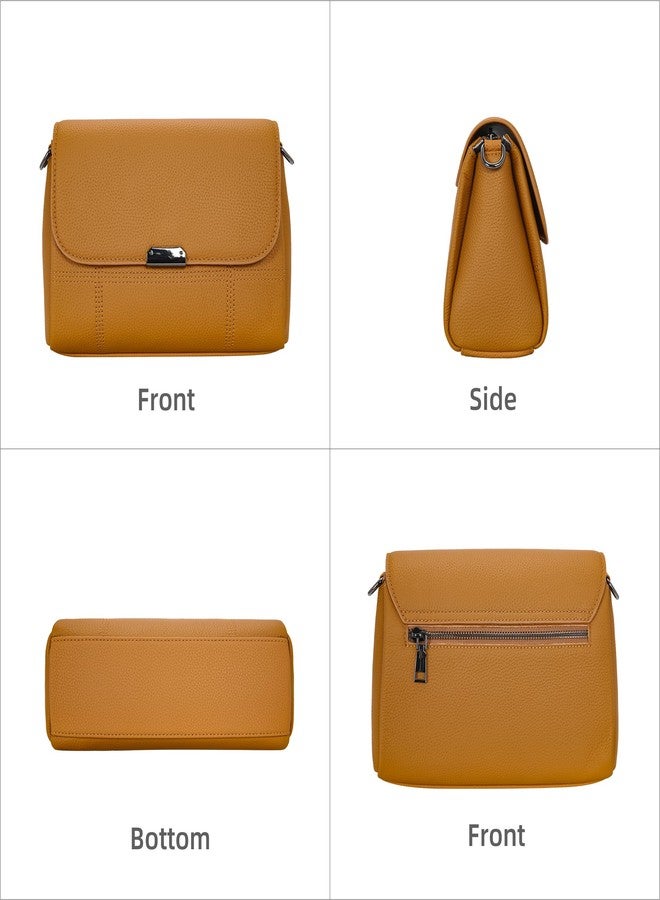 Iswee Genuine Leather Crossbody Purses for Women Shoulder Bag Leather Pocketbooks Ladies Crossbody Handbags Small (Black) - Image 4