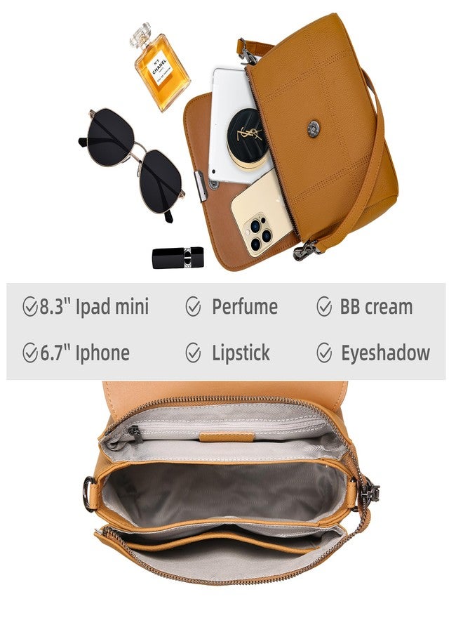 Iswee Genuine Leather Crossbody Purses for Women Shoulder Bag Leather Pocketbooks Ladies Crossbody Handbags Small (Black) - Image 5