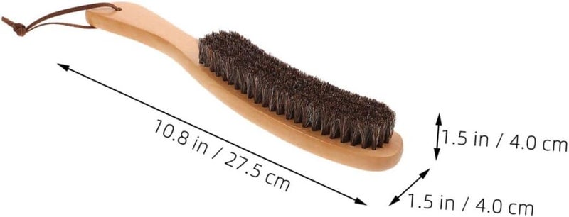 Beavorty Clothes Dust Brush and Anti-Static Felt Cap Cleaning Brush 2pcs Set with Soft Horsehair Bristles for Garment and Hat Dust Removal - Image 2